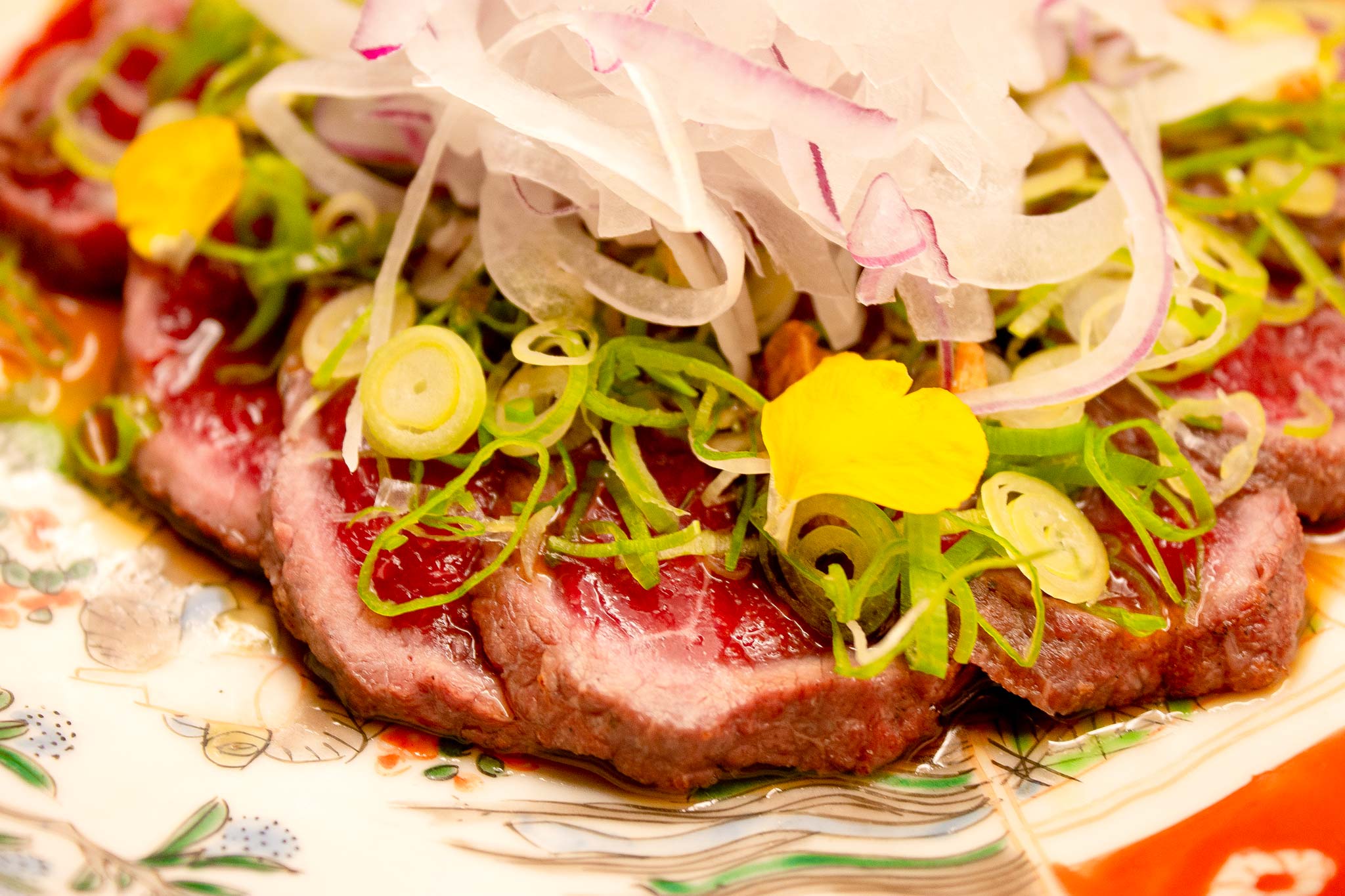 Restaurant zen paris plat Tataki de Boeuf